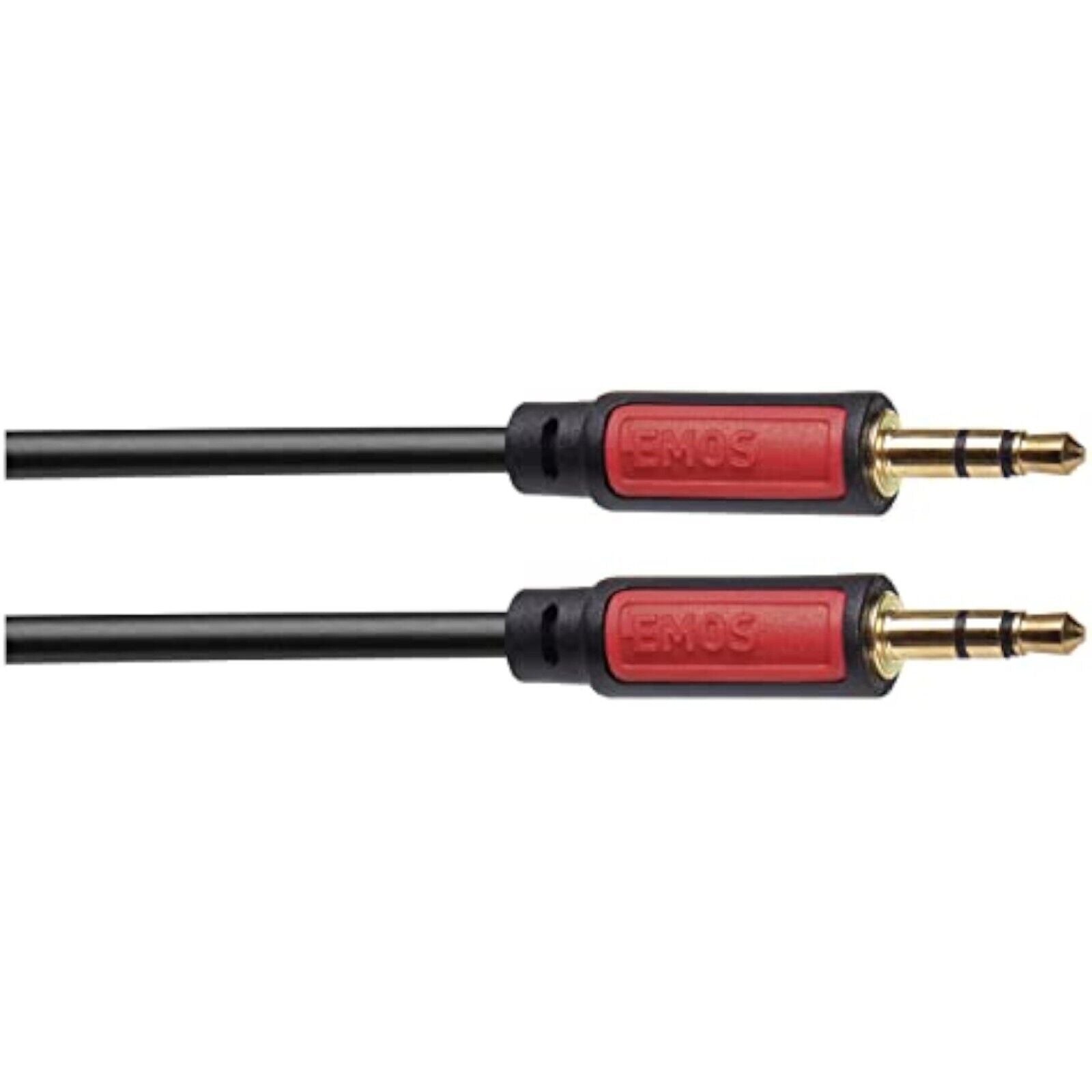 EMOS Klinkenkabel Stereo 3,5 mm Jack, Klinke auf Klinke 2x Stecker, 3m AUX-Kabel