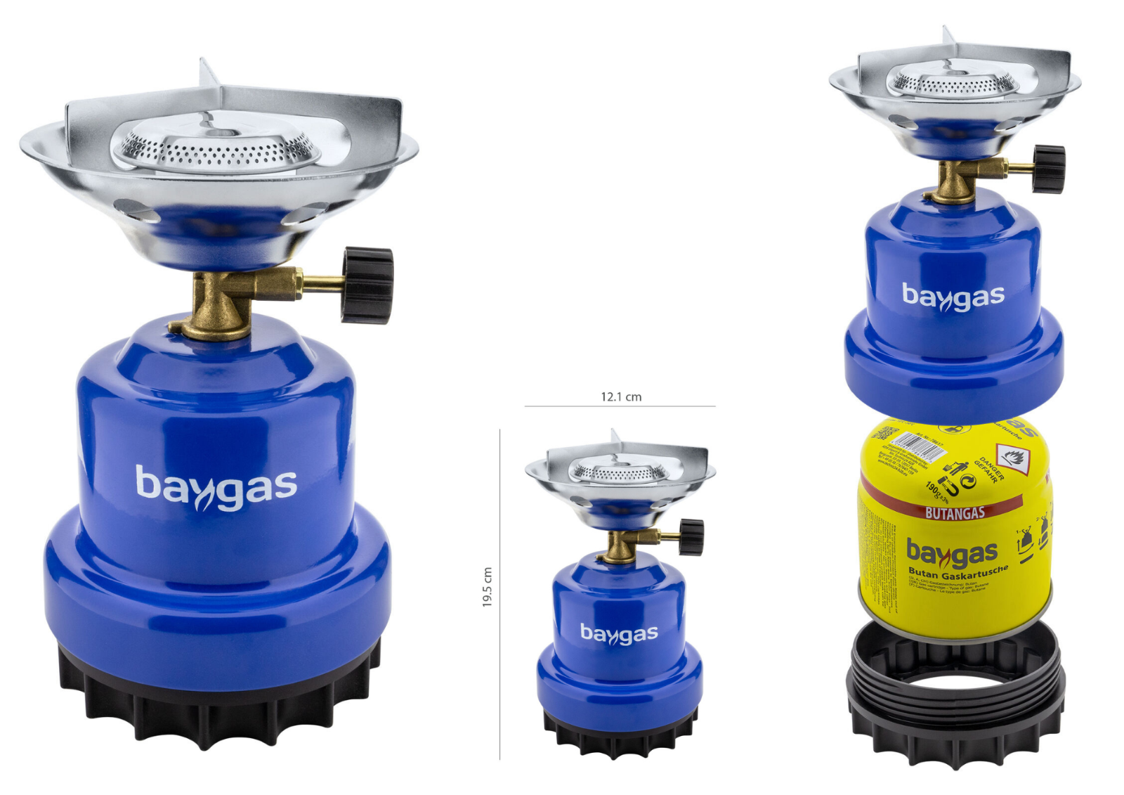Gas Gaskartuschen Butangas 190g 330 ml Baygas Stechkartuschen Campinggas