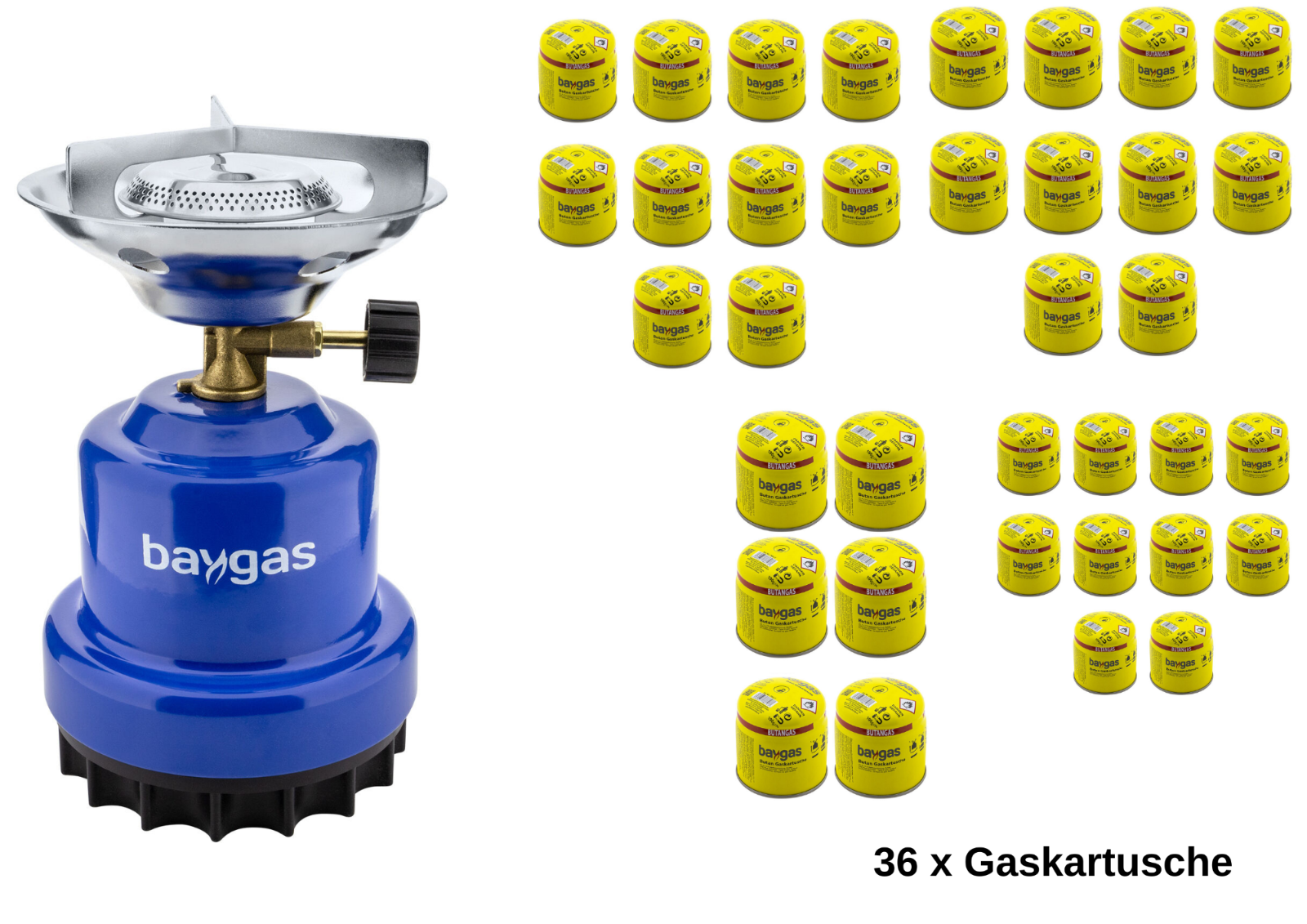 Gas Gaskartuschen Butangas 190g 330 ml Baygas Stechkartuschen Campinggas