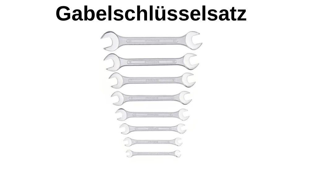 Gatbel Riang PARKSIDE Gabel- / Ring- / Gabel- Ringschlüsselsatz , 8 tilg Chrom-Vana