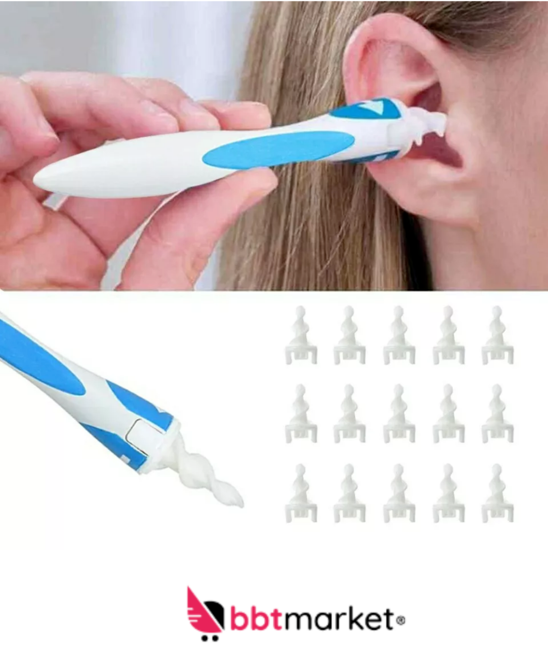 Schmerzfrei Ohrenschmalz Entferner Set / Innovations-Ohrreiniger + 15 Softtips