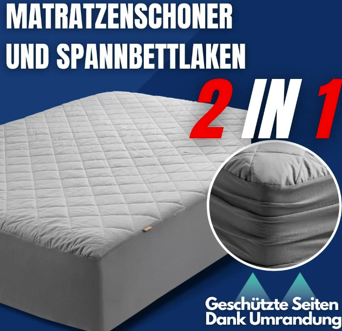 Arasia Matratzenschoner 180x200 /Spannbettlaken/ Wasserdicht /Baumwolle