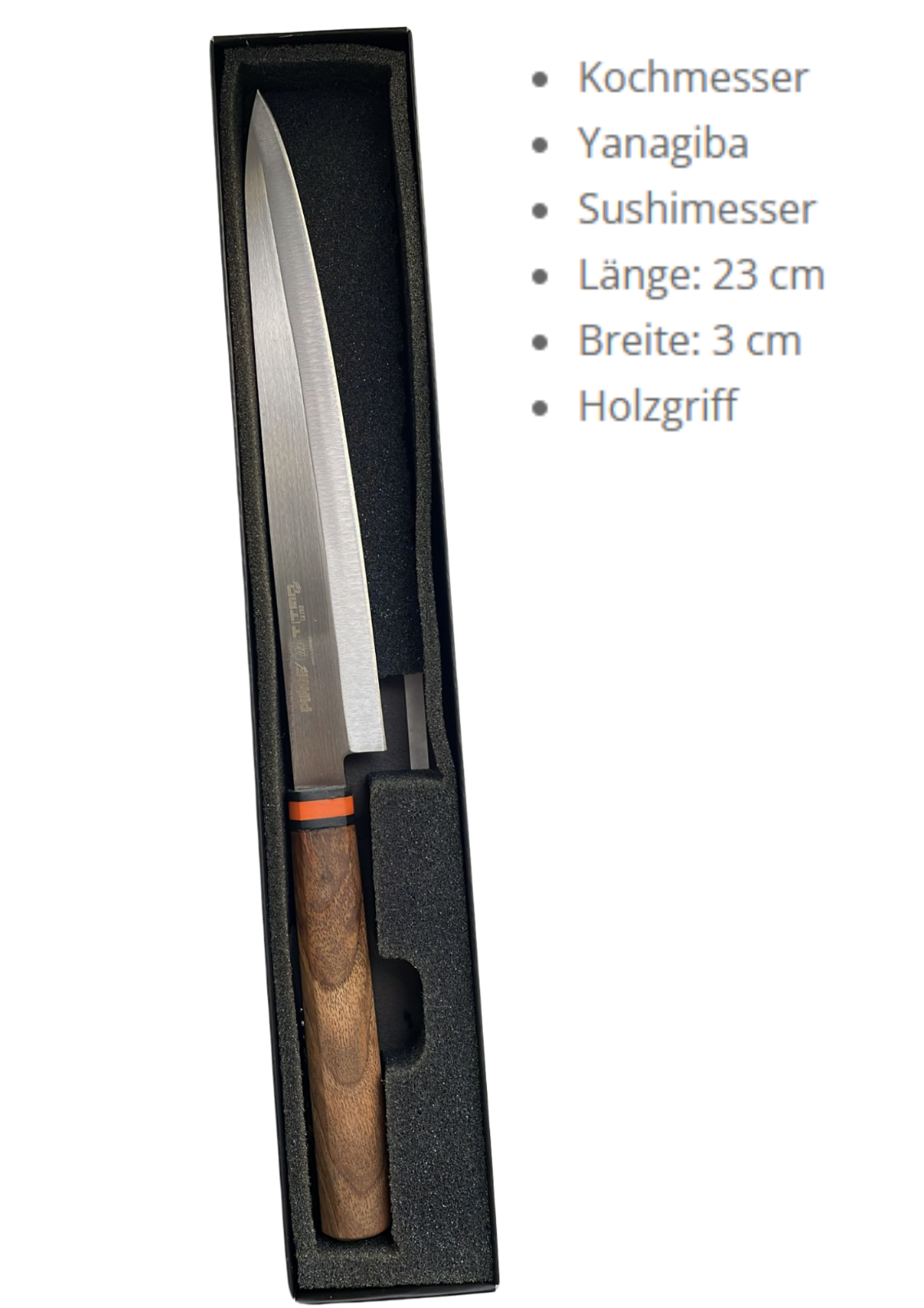 Chefmesser, Sushimesser, Küchenmesser mit Holzgriff – Titan Klinge 🔪🔪🔪