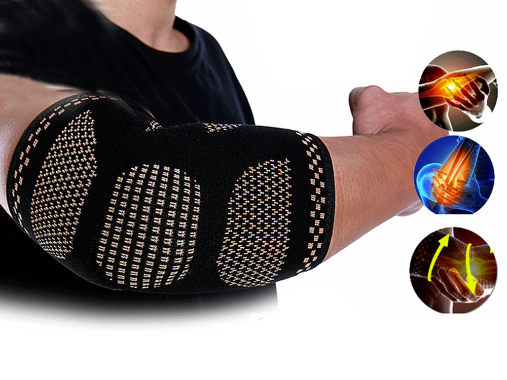 Ellenbogenstütze Ellenbogengelenk Stabilisator Orthese Bandage Schwarz-Orange
