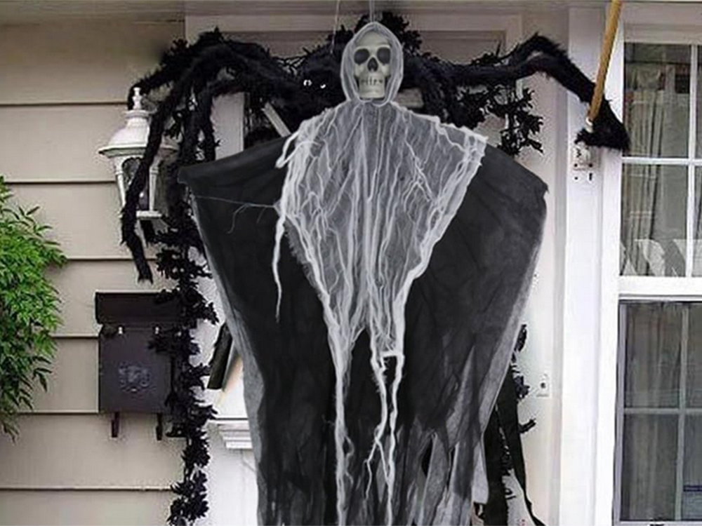 Halloween Deko Geist Hängende Figur Skelett Totenkopf Spukhaus 80cm 👻🎃