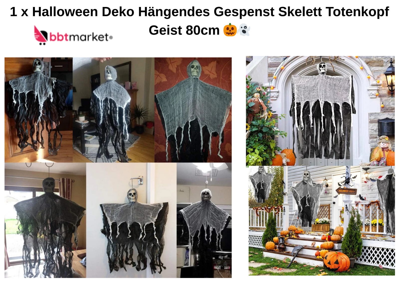 11-tlg Halloween Deko Set 🎃 Komplett Paket für Ihre Halloween Feier