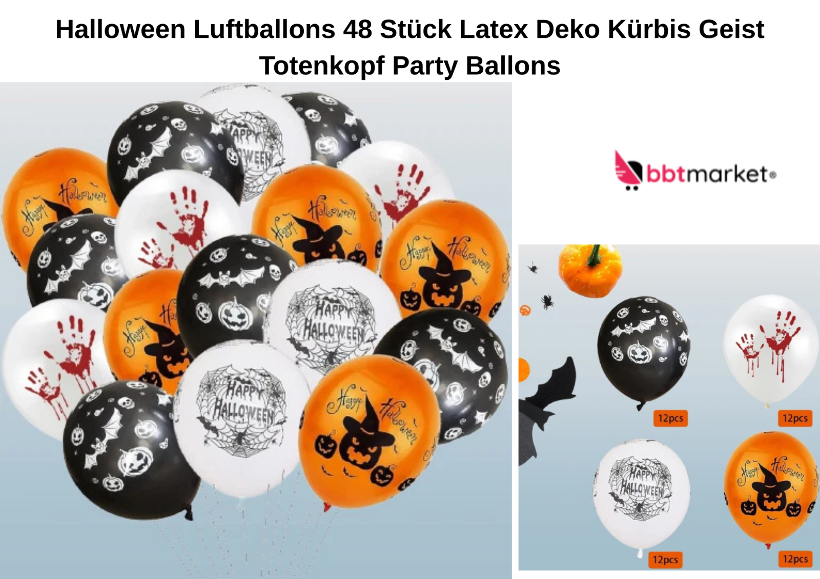 Halloween Party Deko Set 16-teilig 👻 Festliche Dekoideen im Paket