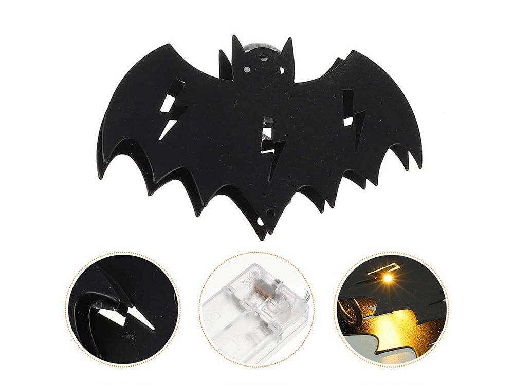 Halloween LED Hängelampe Fledermaus Girlande 200cm Batteriebetrieb