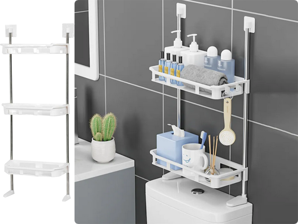 Badezimmerregal Toilettenregal Bad Regal WC Standregal Ablage Bad Regal 3 Ablage