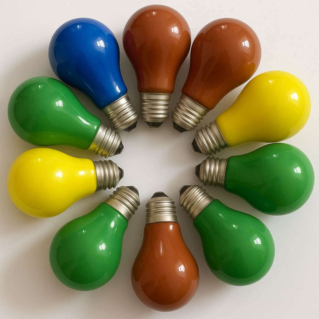 100er Set Bunte Glühbirnen 25W E27 – Bunte E27 Lampen für Events, Party & Dekoration