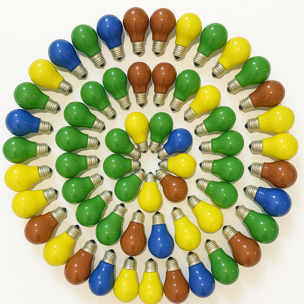 100x Bunte Glühbirnen Set 25W E27 Rot Gelb Grün Blau Orange Party Dimmbar
