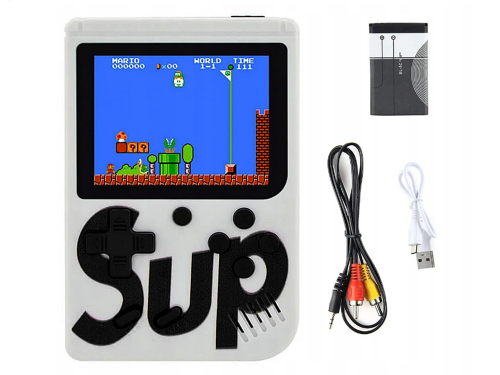 Retro Mini Spielkonsole mit 400 Spielen – Tragbare 3.0 Zoll TV Konsole inkl. Pad