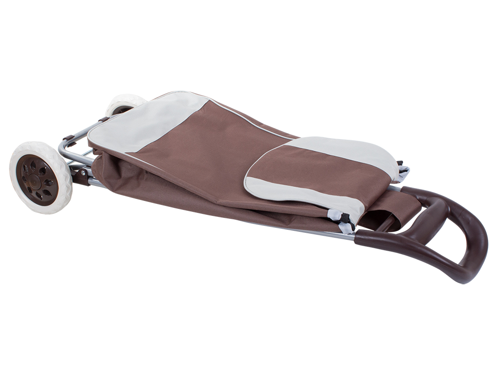 Einkaufstrolley faltbar Tasche auf Rädern stabil wasserdicht Braun 94cm