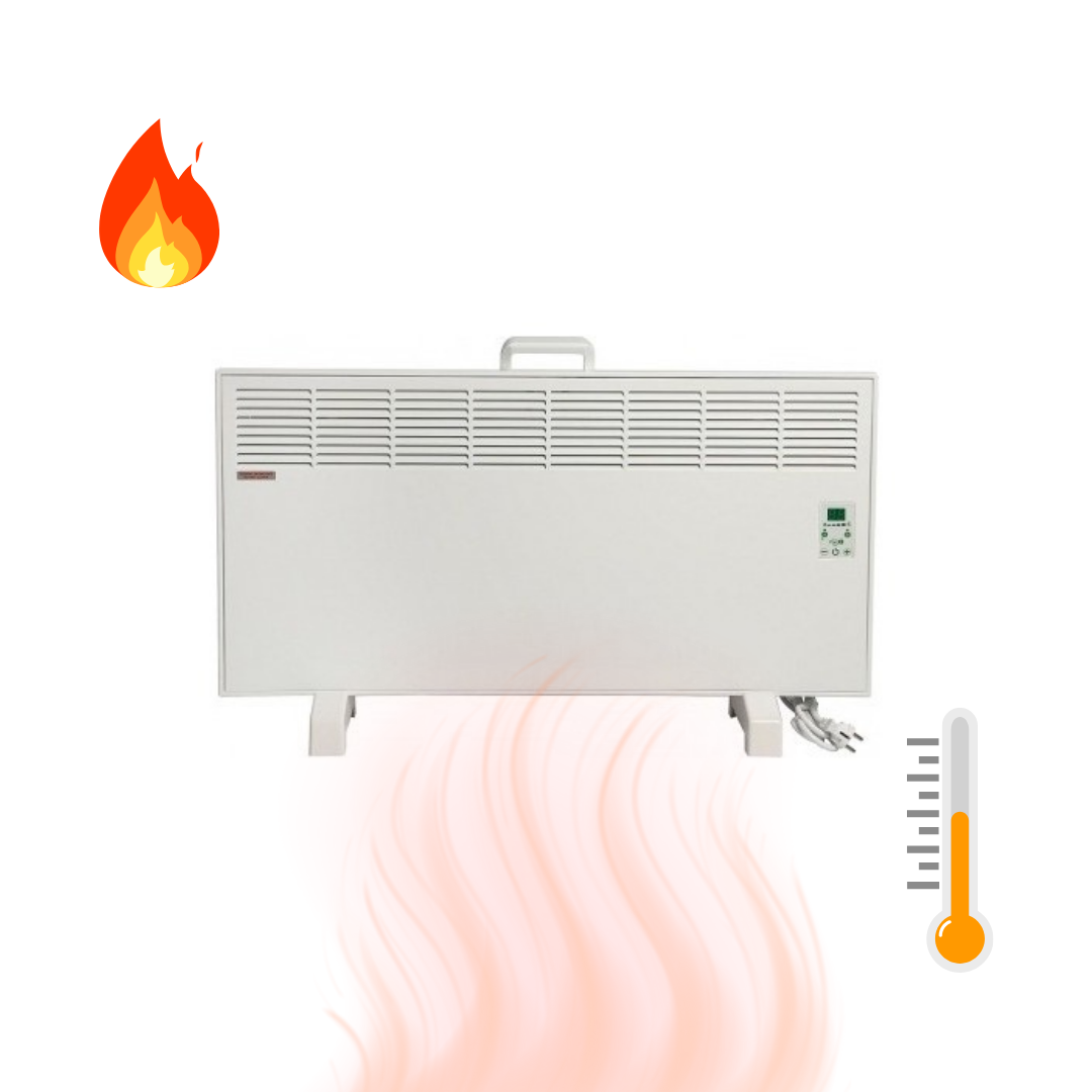 iVigo 2000W Digitaler Konvektor Heizkörper – Energiesparende Elektroheizung mit Thermostat, IP24 Spritzwasserschutz & Überhitzungsschutz – Weiß