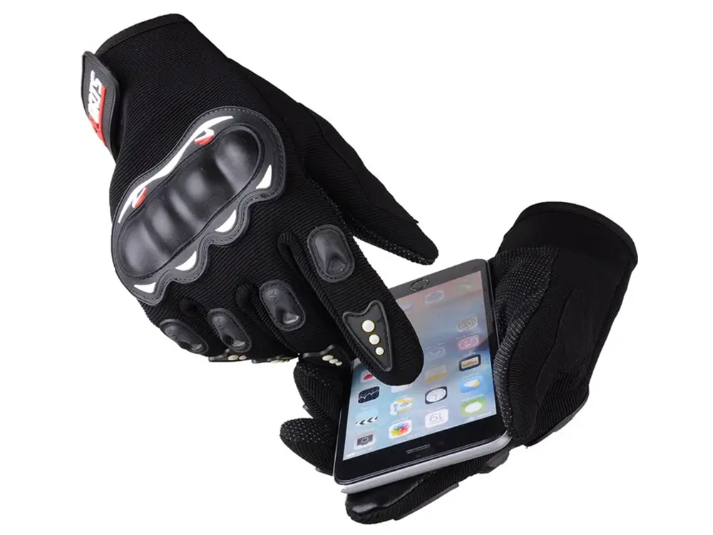 Motorradhandschuhe wasserdicht & atmungsaktiv – Mit Protektor, Fleece-Futter & Touchscreen-Funktion – Größe L/XL