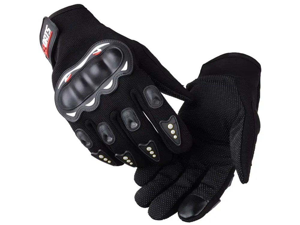Motorradhandschuhe wasserdicht & atmungsaktiv – Mit Protektor, Fleece-Futter & Touchscreen-Funktion – Größe L/XL