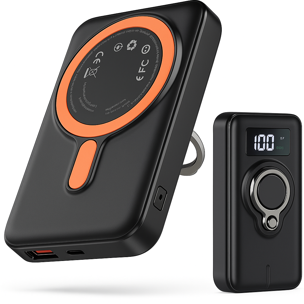 Magnetic Power Bank 12000mAh 22.5W Schnelles Laden Tragbares Ladegerät Wireless PowerBank mit LCD Display Kleines USB-C Akkupack mit für iPhone 16/15/14/13/12 Pro/Pro Max