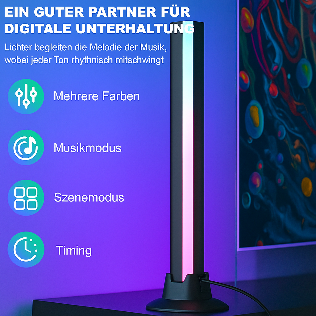 RGB Lightbar TV Hintergrundbeleuchtung Gaming Lampe mit Musik & App 🎮💡