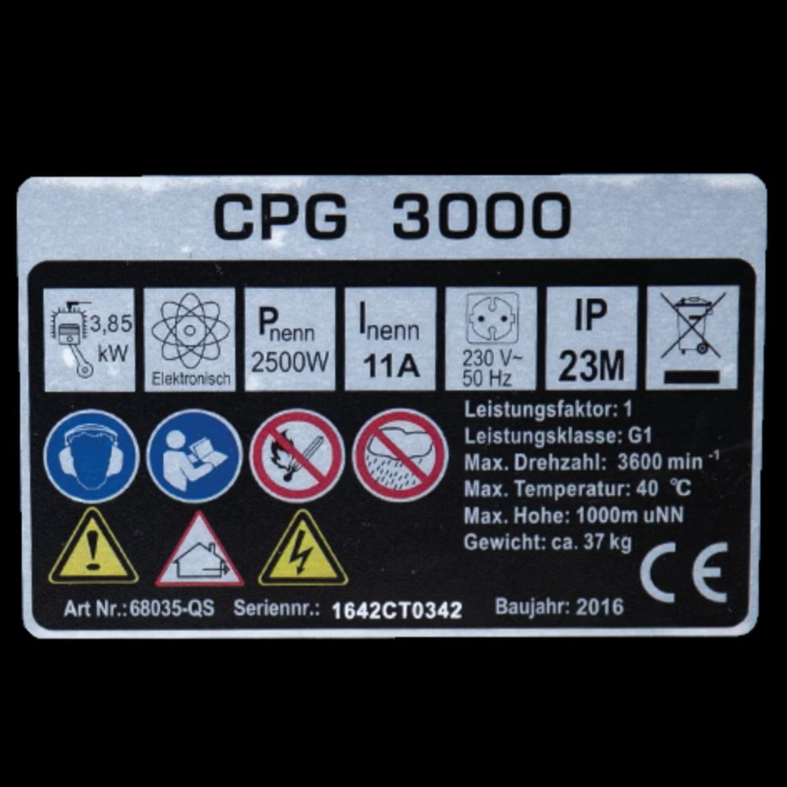 CROSS TOOLS Benzin-Stromerzeuger  Benzin Euro 5 AVR Mobil Fahrrahmen -  Generator 3000V Benzin