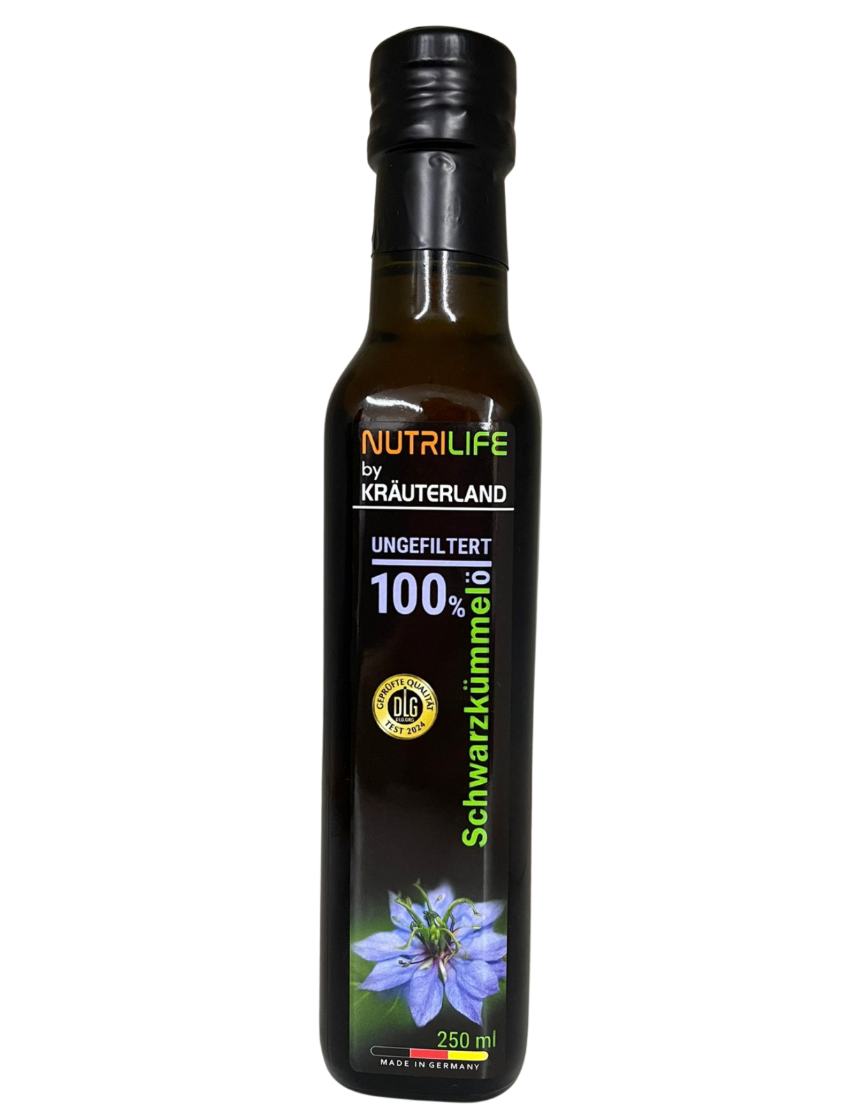 Schwarzkümmelöl 250ml kaltgepresst ungefiltert Omega 3-6-9 vegan mild