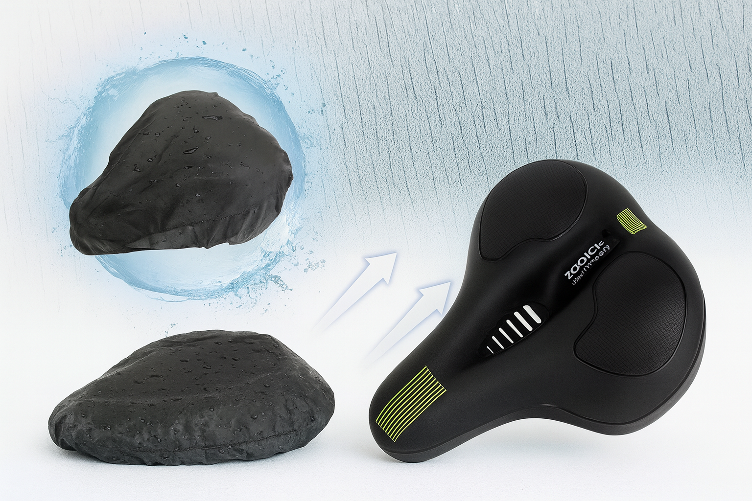 Ergonomischer Fahrradsattel mit Memory Foam – Bequem, breit & stoßdämpfend