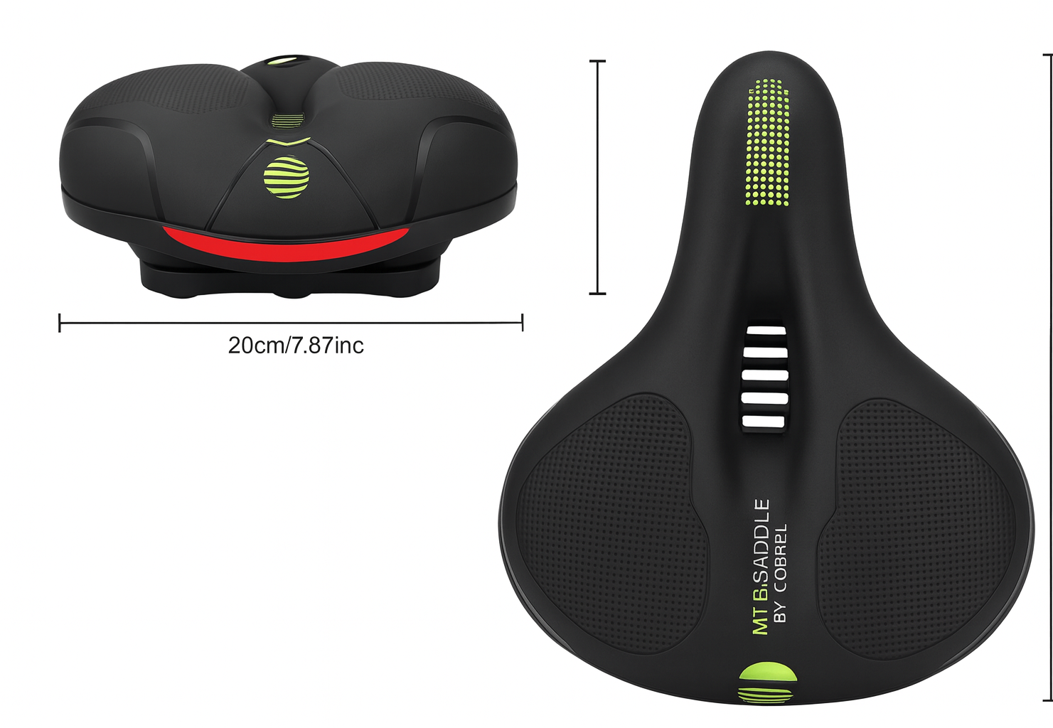 Ergonomischer Fahrradsattel mit Memory Foam – Bequem, breit & stoßdämpfend