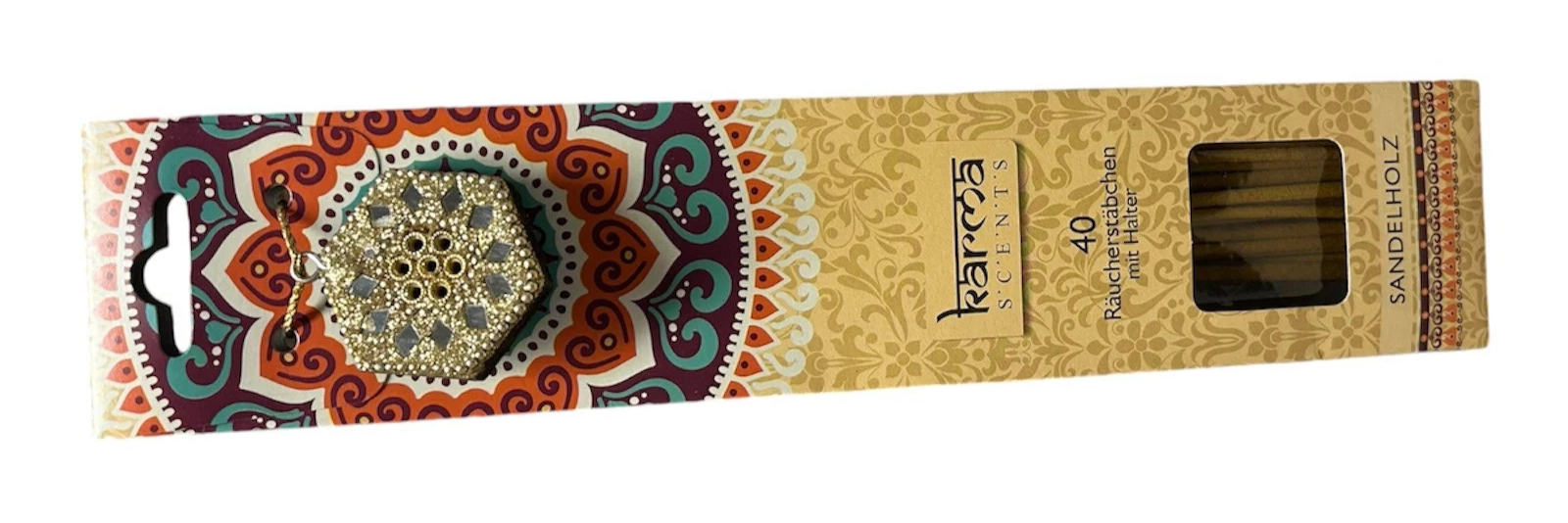 Räucherstäbchen Indische 40 Stück inkl. Halter – verschiedene Düfte (Karma Scent