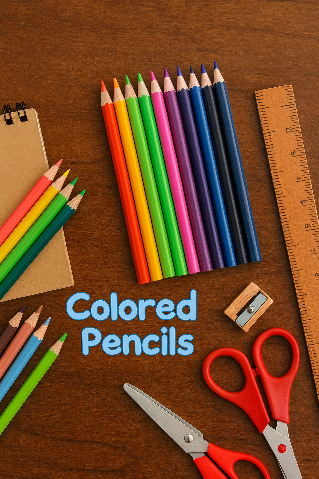 Buntstifte 10er Pack – angespitzt, 18 cm, im Polybeutel für Schule & Kinder