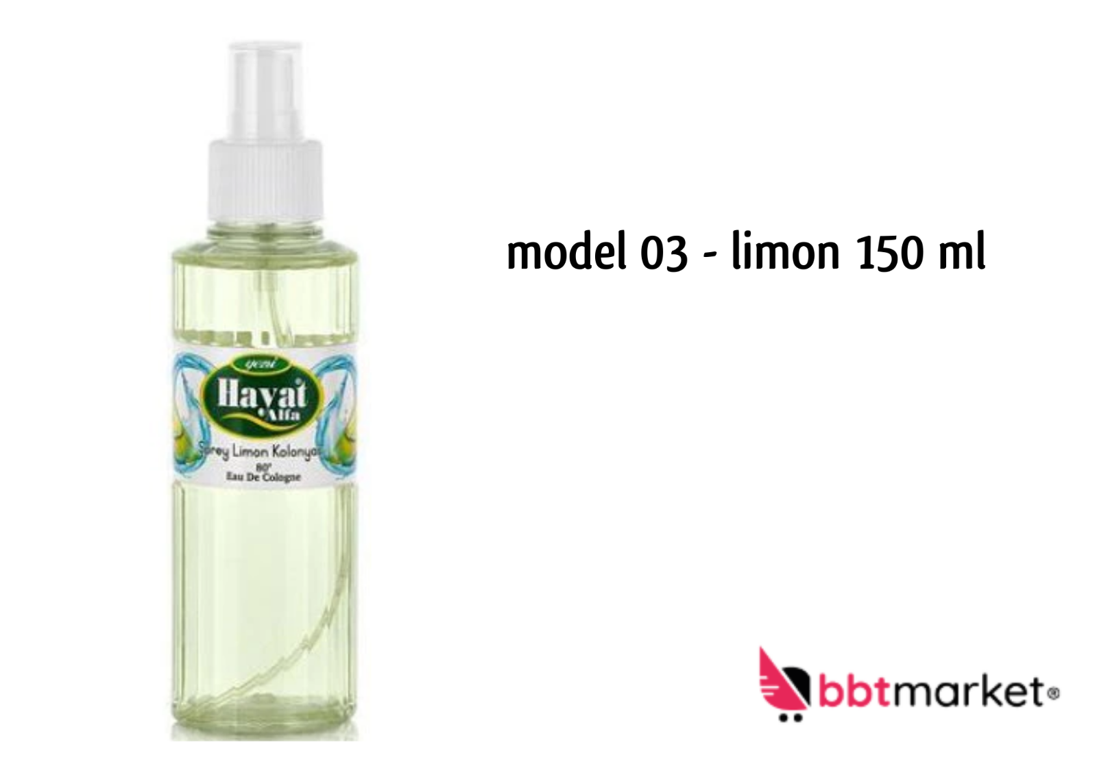 Hayat Alfa Kolonya Set 400 ml & 150 ml – verschiedene Düfte – 60/80 % Alkohol 🍋