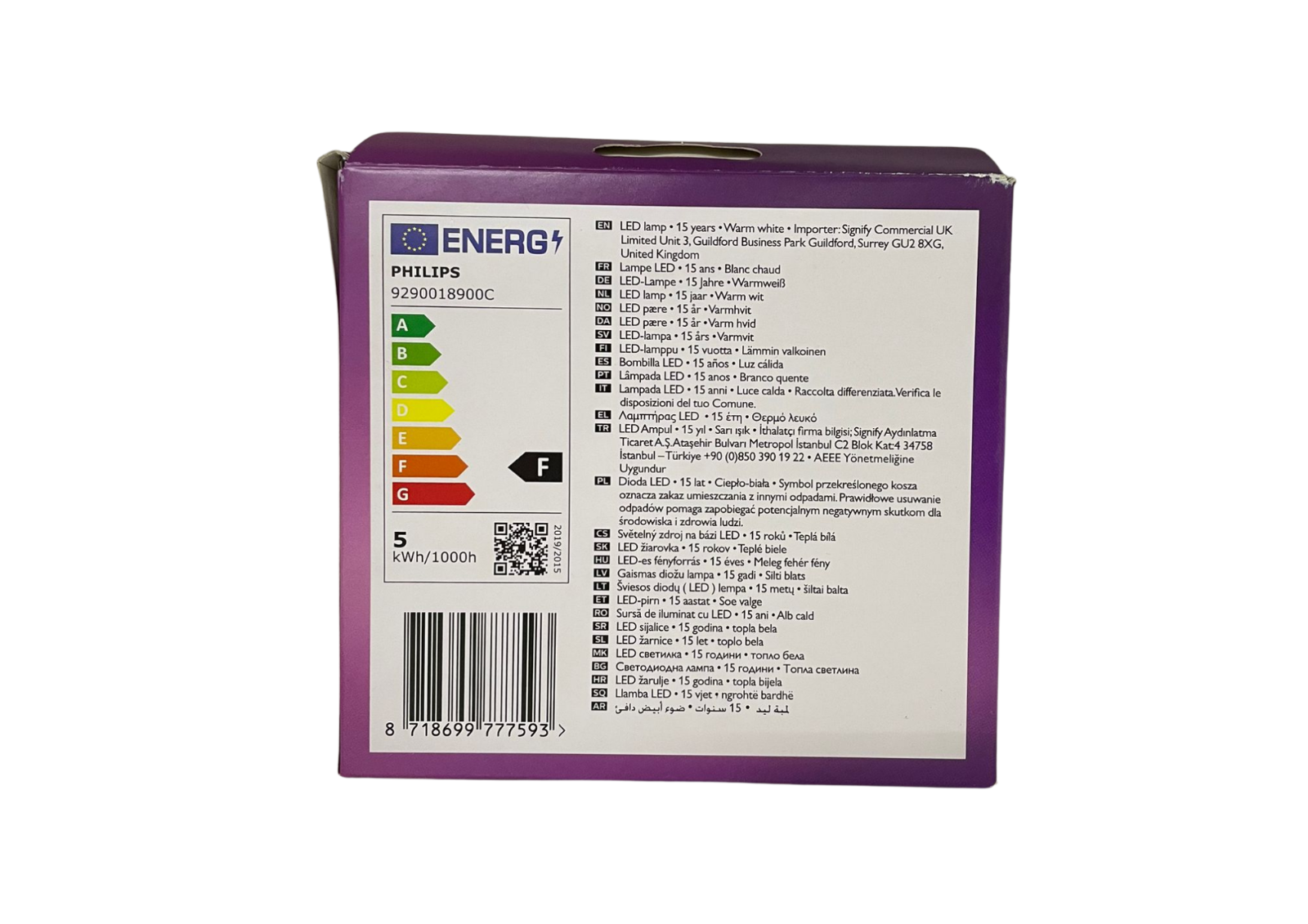 Philips LED E27 4,3W Filament Klar Warmweiß 2700K – 40W Ersatz, 470lm, 2er Set