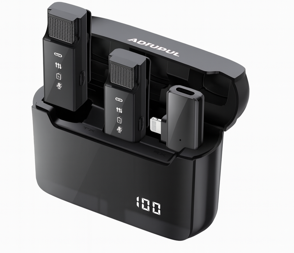 Kabelloses Lavalier Mikrofon Set für iPhone iPad mit Geräuschfilter 30h🎤📱