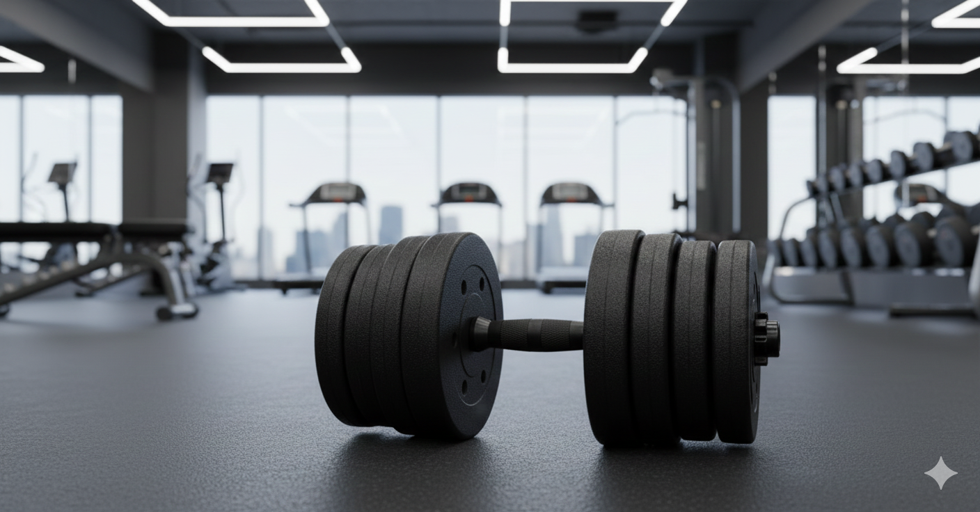 20kg Verstellbares Hantelset 2er Kurzhantel mit Langhantelstange Fitness