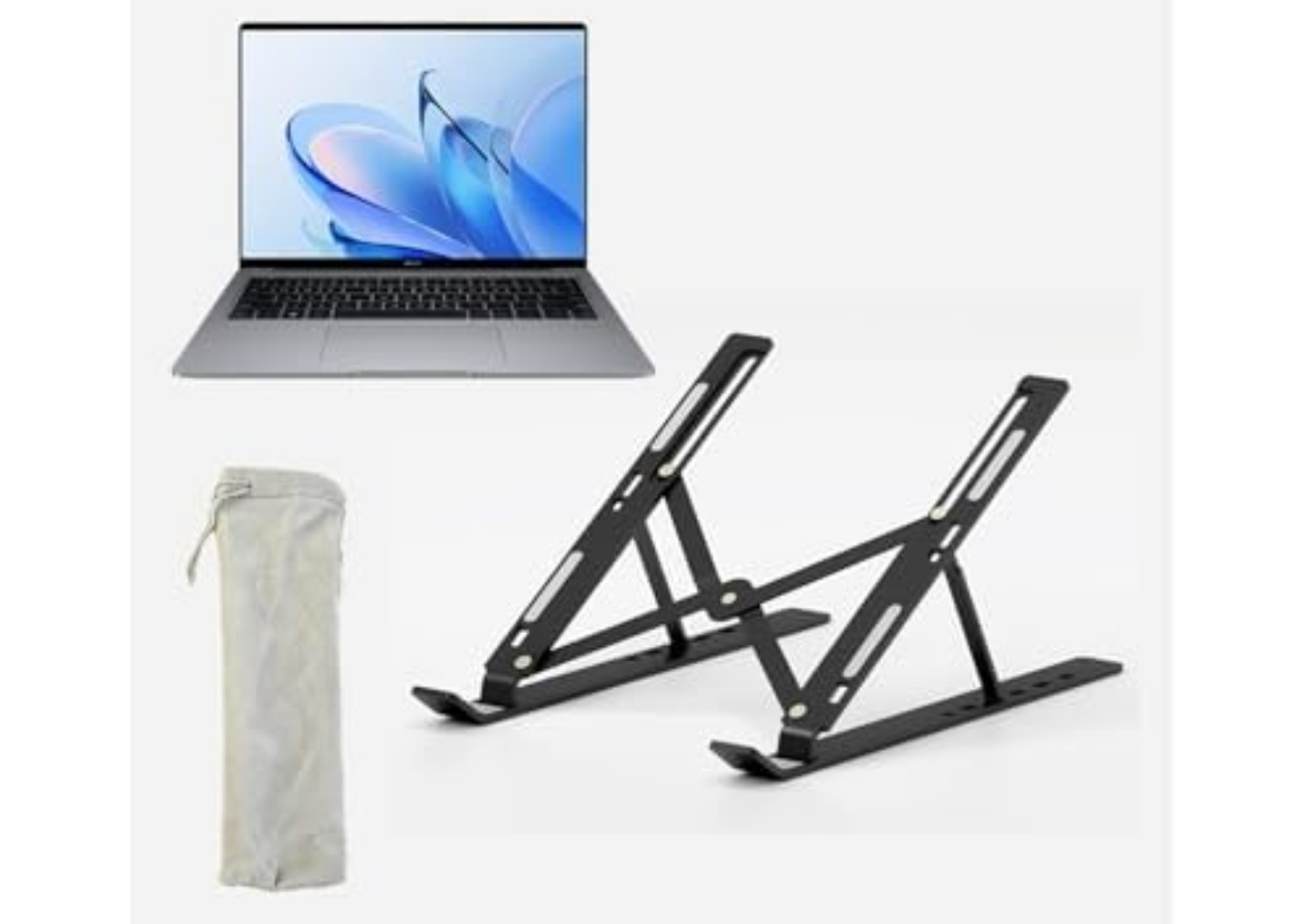 Laptop Ständer verstellbar 6 Stufen | Faltbarer Aluminium Halter 10–15,6 Zoll