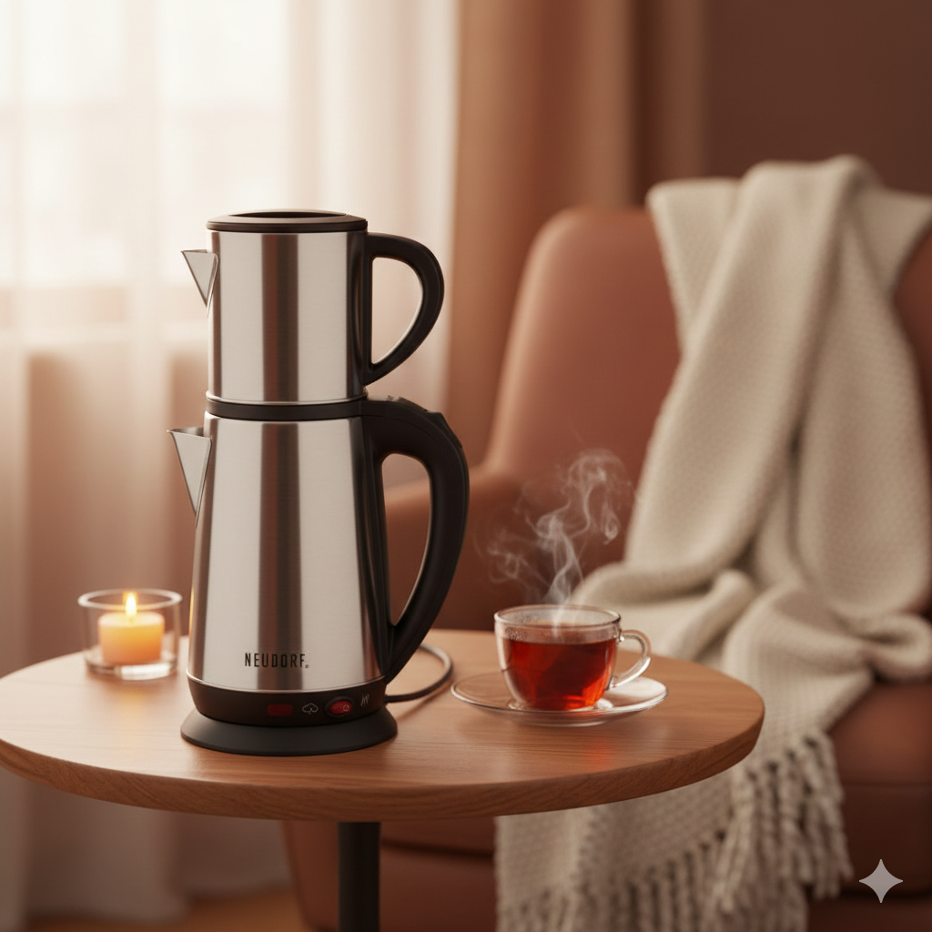 Teemaschine Edelstahl 0,8L/2,0L 1500W Automatik Abschaltung