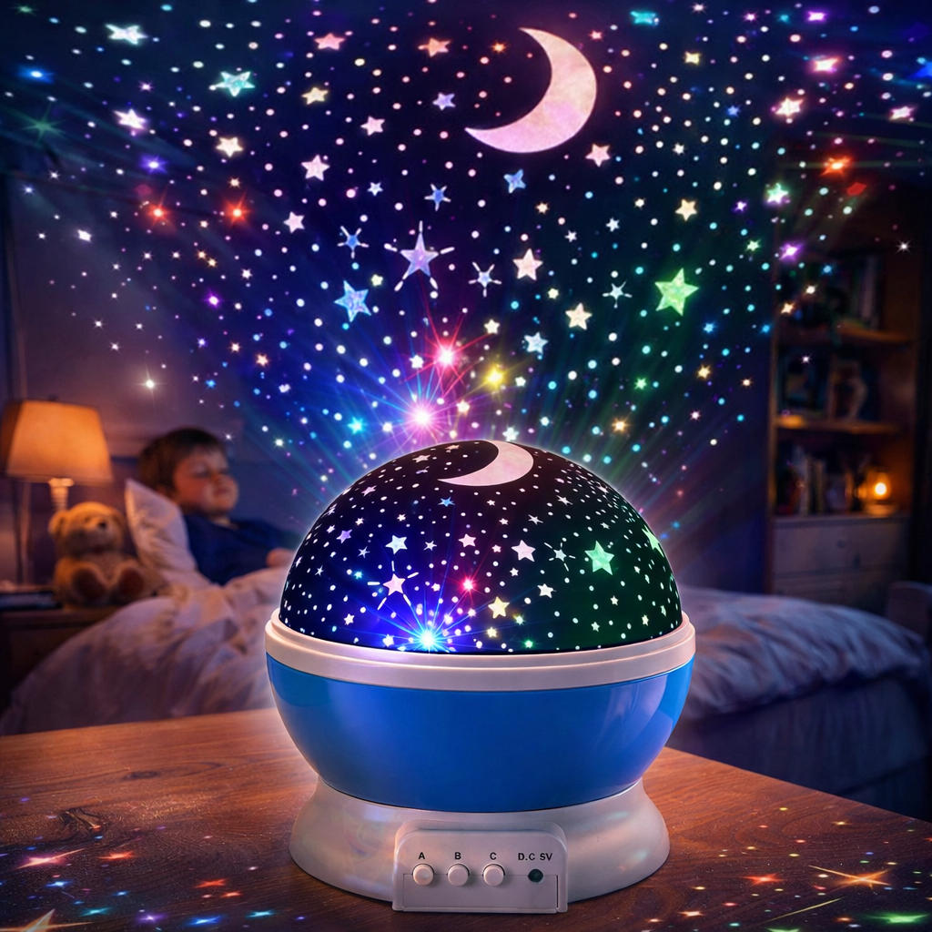 LED Sternenprojektor Nachtlicht 360° rotierend Partylicht mit Ständer 🌟