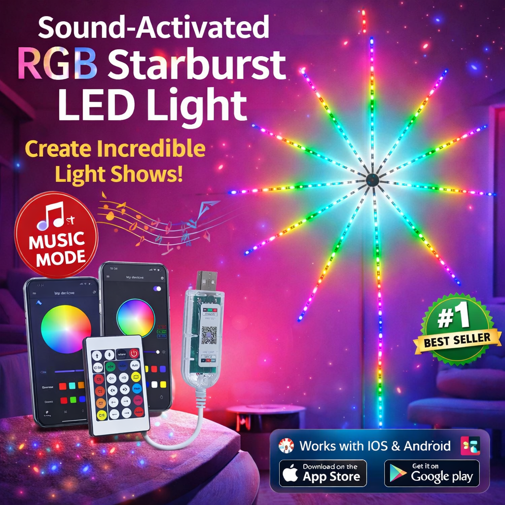 RGB LED Feuerwerk Lichterkette Stripe Bluetooth Musik Traumfarben 5V