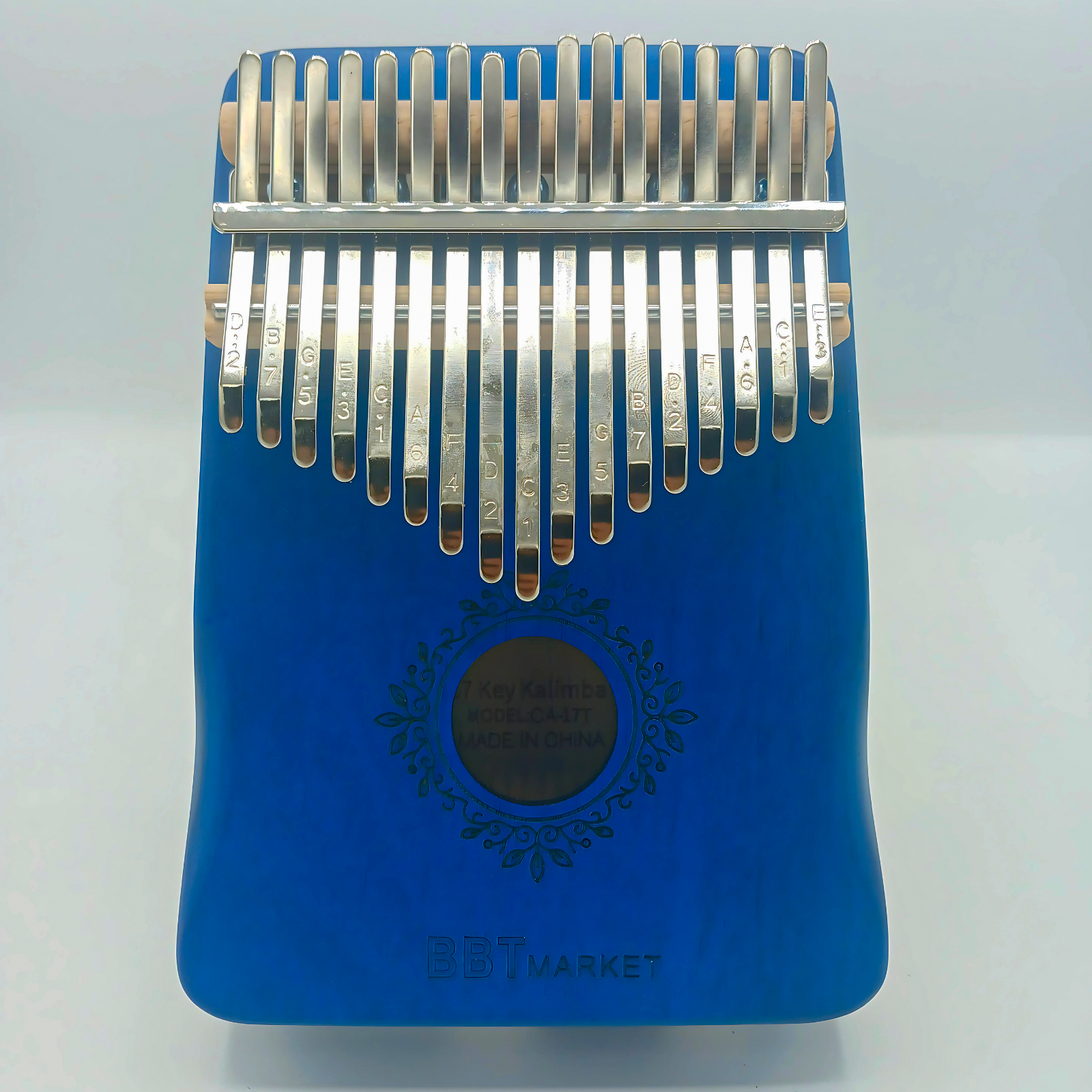 Kalimba 17 Tasten Blau – Hochwertiges Daumenklavier aus Holz | Fingerpiano für Anfänger & Profis
