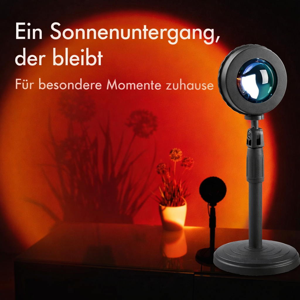 LED-Sonnenuntergangsleuchte mit Teleskop-Ständer – USB Fotolicht für Deko & Fotos    4022107441261