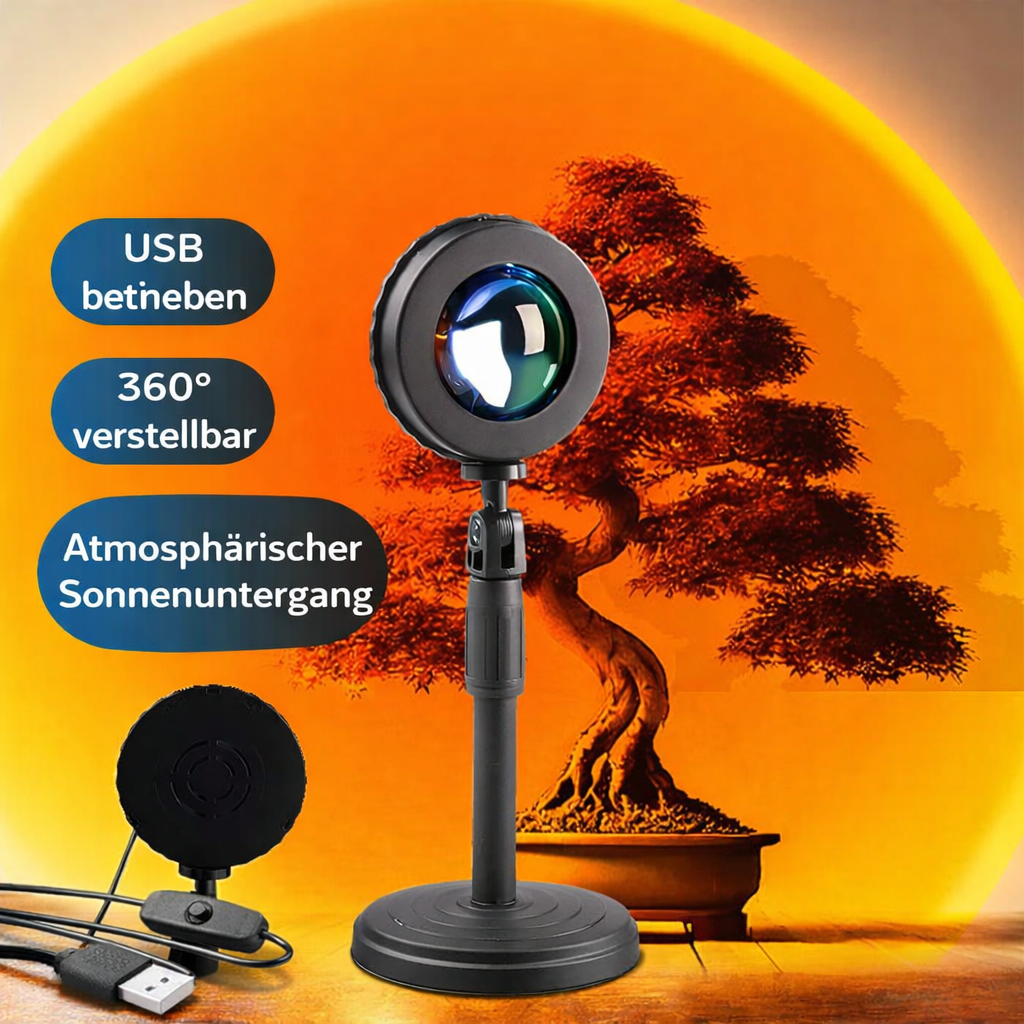 LED-Sonnenuntergangsleuchte mit Teleskop-Ständer – USB Fotolicht für Deko & Fotos    4022107441261