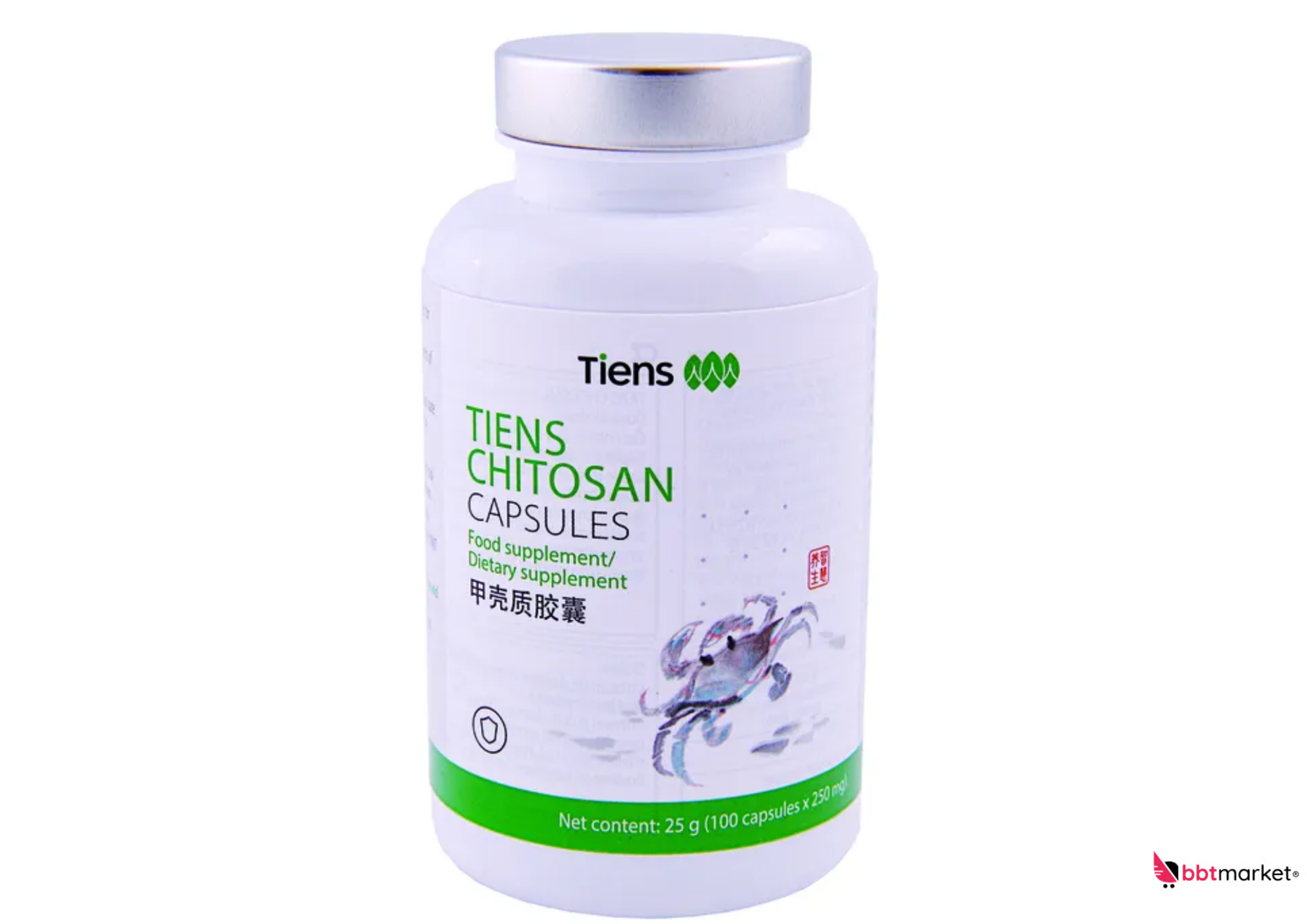 3x TIENS Chitosan Kapseln – Detox & Ernährung – 300 Stück á 25g