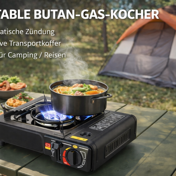 kocher zelten Gaskocher Campingkocher Gasherd Camping Tischkocher Notfall Koffer