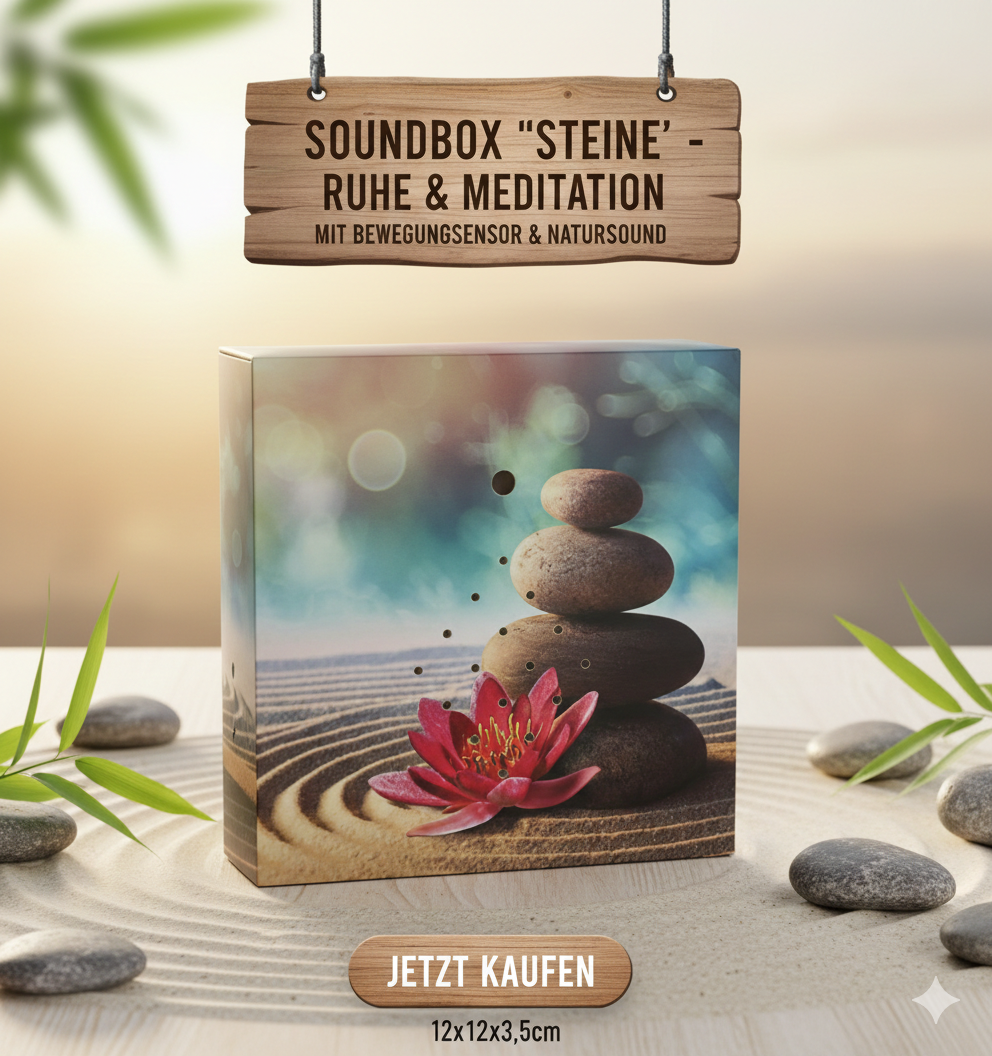 Soundbox Bewegungsmelder Naturgeräusche Vogelgezwitscher Wellenrauschen Relax