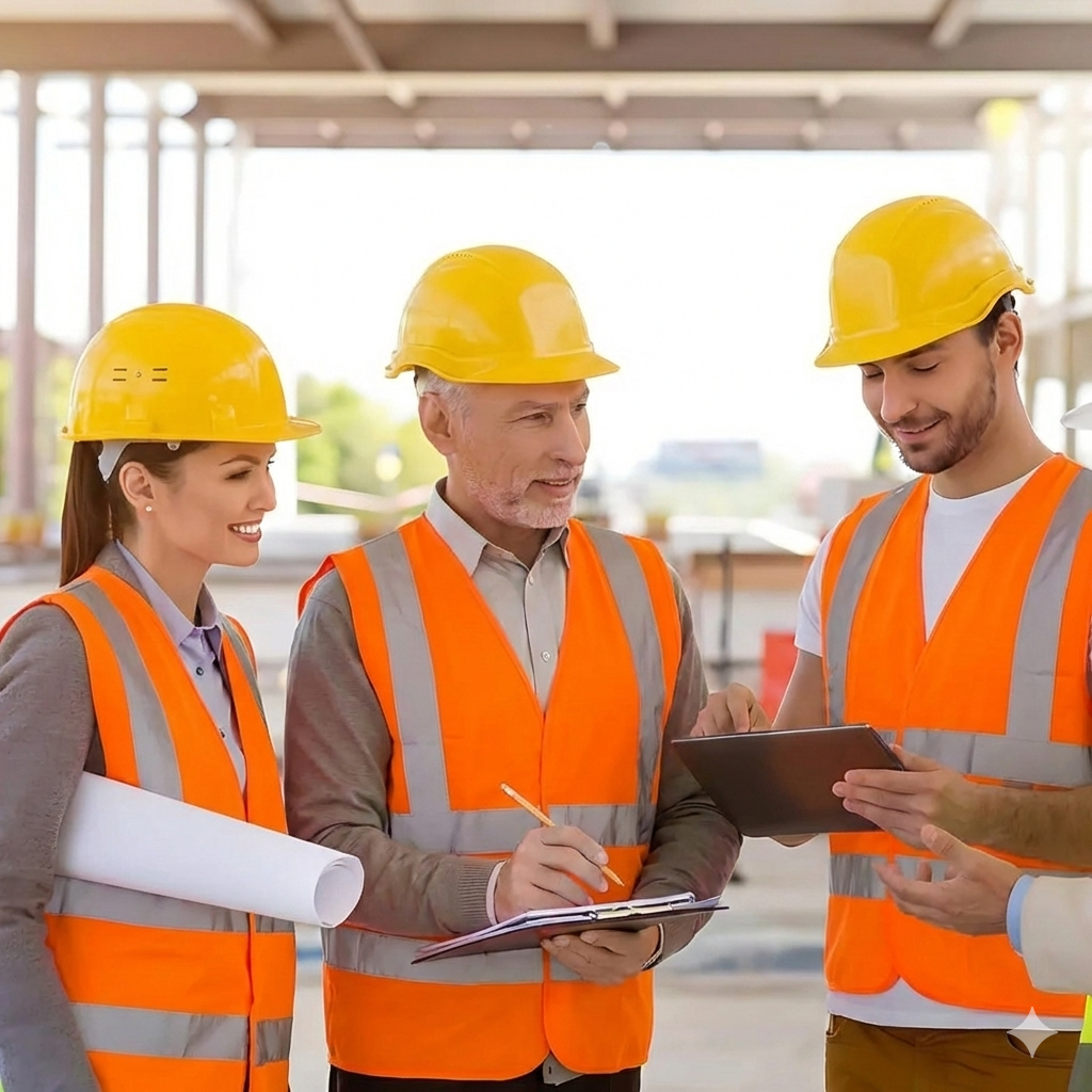 Warnweste Orange mit Tasche 360° reflektierend Größe L Auto Arbeit
