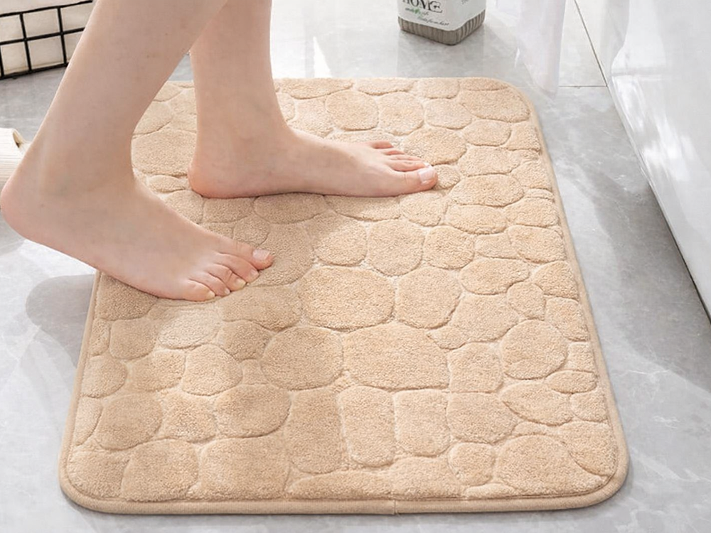 Badteppich 80x50 cm weich saugfähig rutschfest Dusche Badezimmer