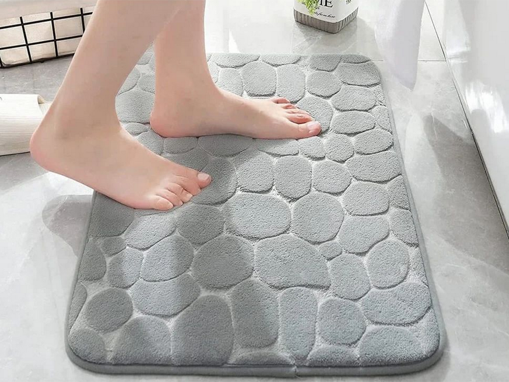 Badteppich 80x50 cm weich saugfähig rutschfest Dusche Badezimmer