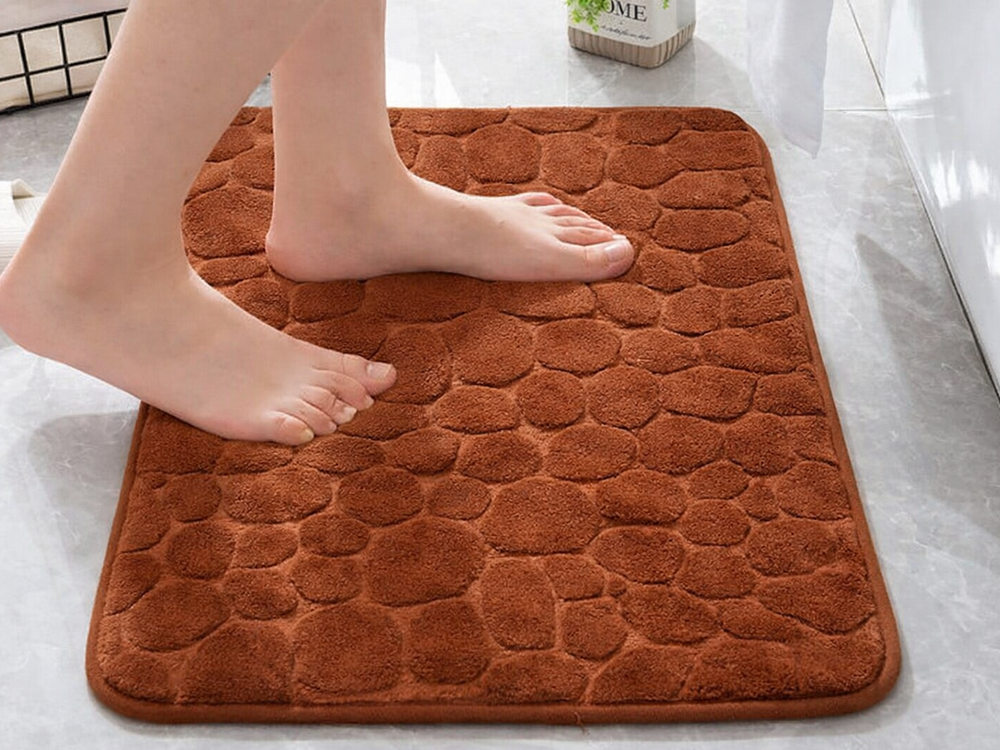 Badteppich 80x50 cm weich saugfähig rutschfest Dusche Badezimmer