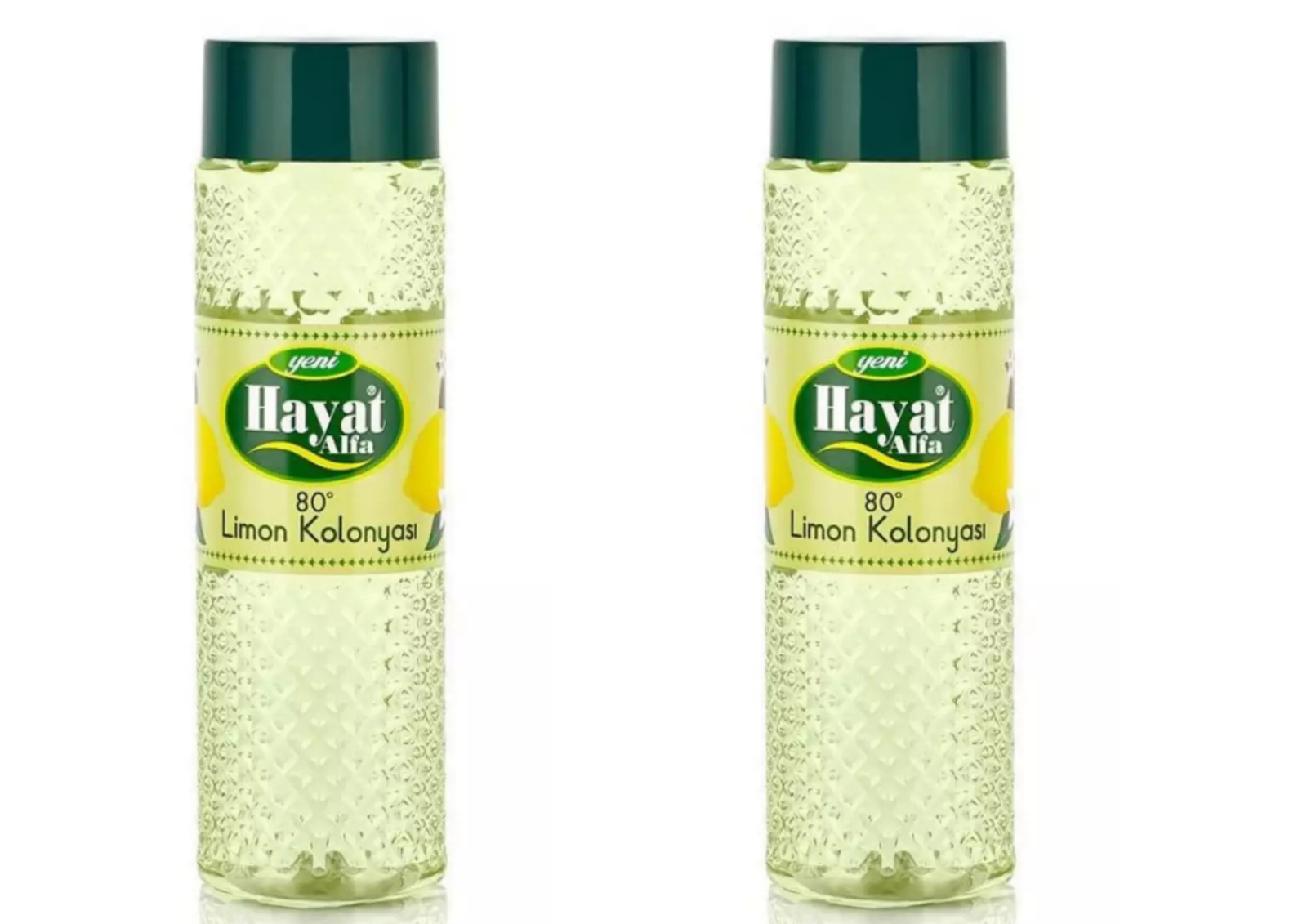 80% Alkohol 2x 400ml Hayat Alfa Kölnisch Wasser Eau de Cologne Limon Kolonyat