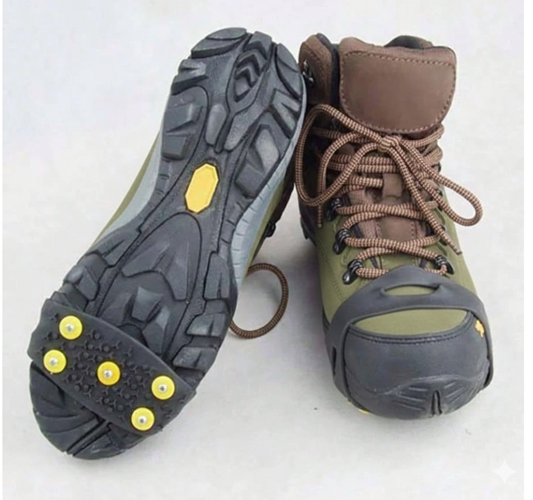 Anti Rutsch Schuhüberzüge Eisspikes 5 Zähne Outdoor Schnee 1 Paar