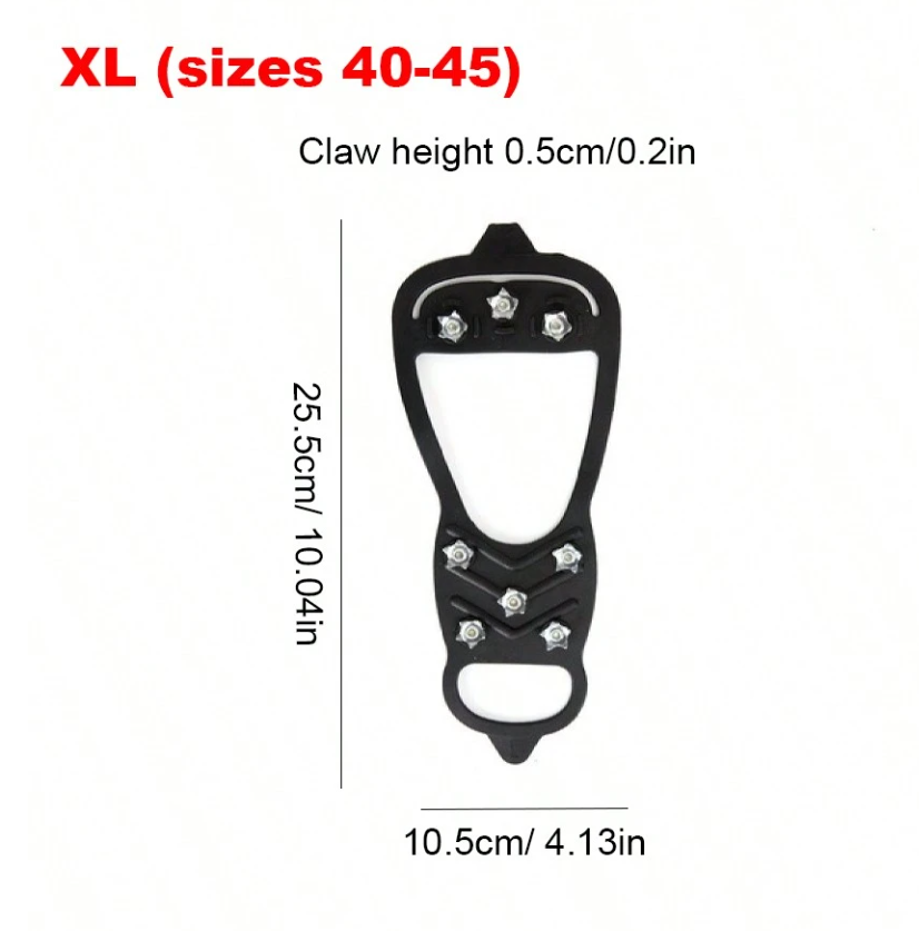 Anti Rutsch Schuhüberzüge Spikes 5/8 Zähne Winter Schnee Mehrere Größen