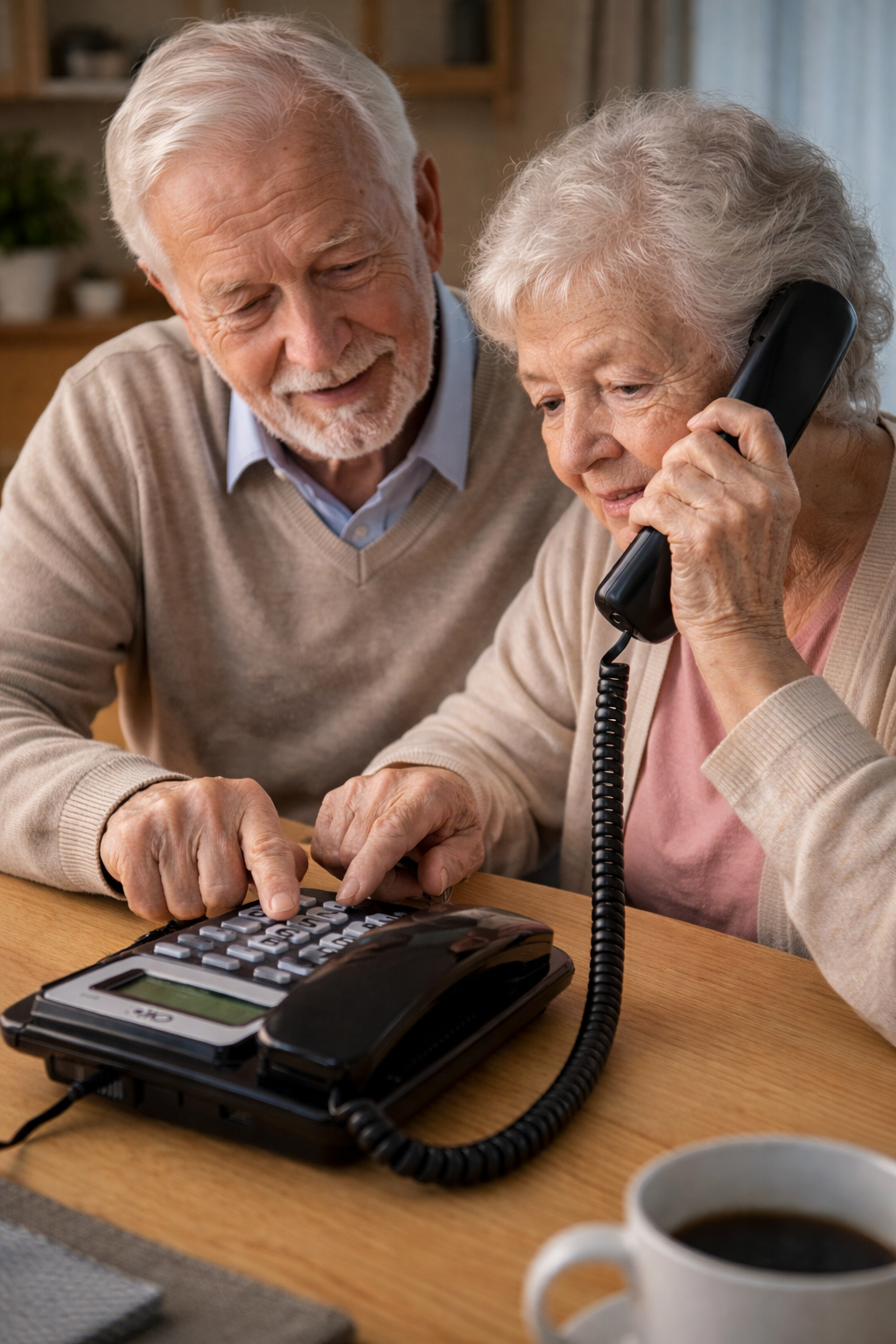 Festnetztelefon mit Anruferanzeige (FSK/DTMF) – LCD Display, Freisprechen, 50 Speicherplätze